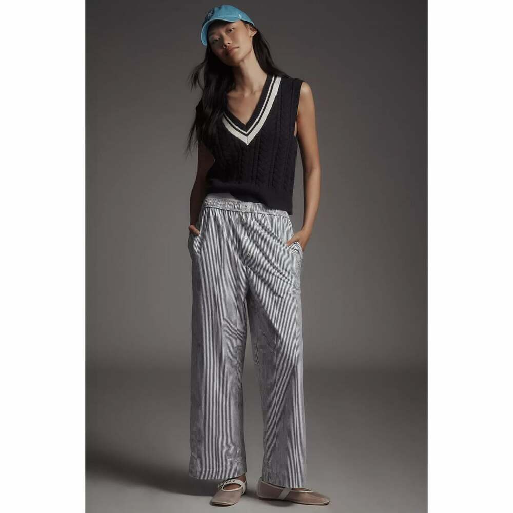 Anthropologie Wren Striped Lounge Boxer Pants